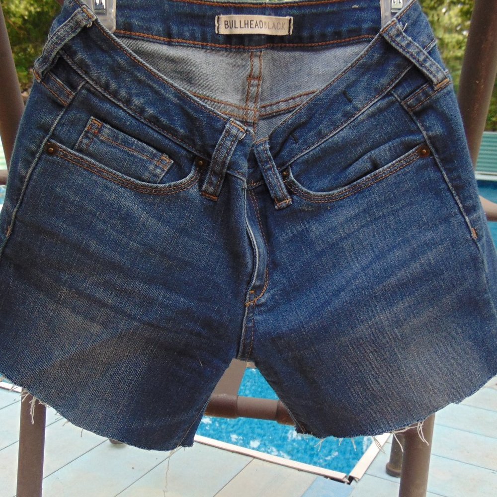 Like New Bull Head and Black Denim Shorts Sz.3S